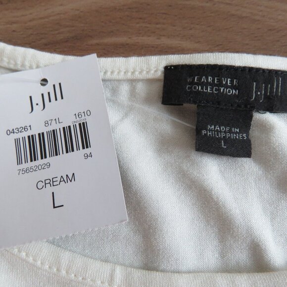 J. JILL Wearever Collection Sleeveless Tunic Tank Top in Cream Travel Size L NWT - Picture 11 of 11